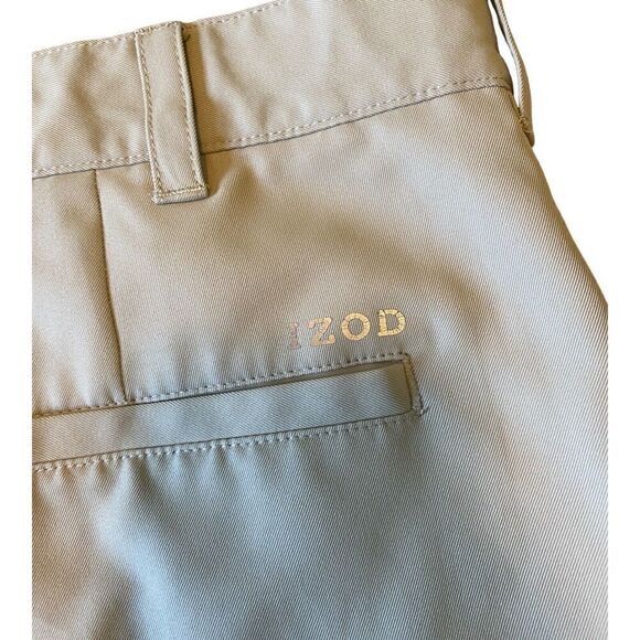 Mens Size 38 Izod Golf Shorts Tan - Picture 3 of 9